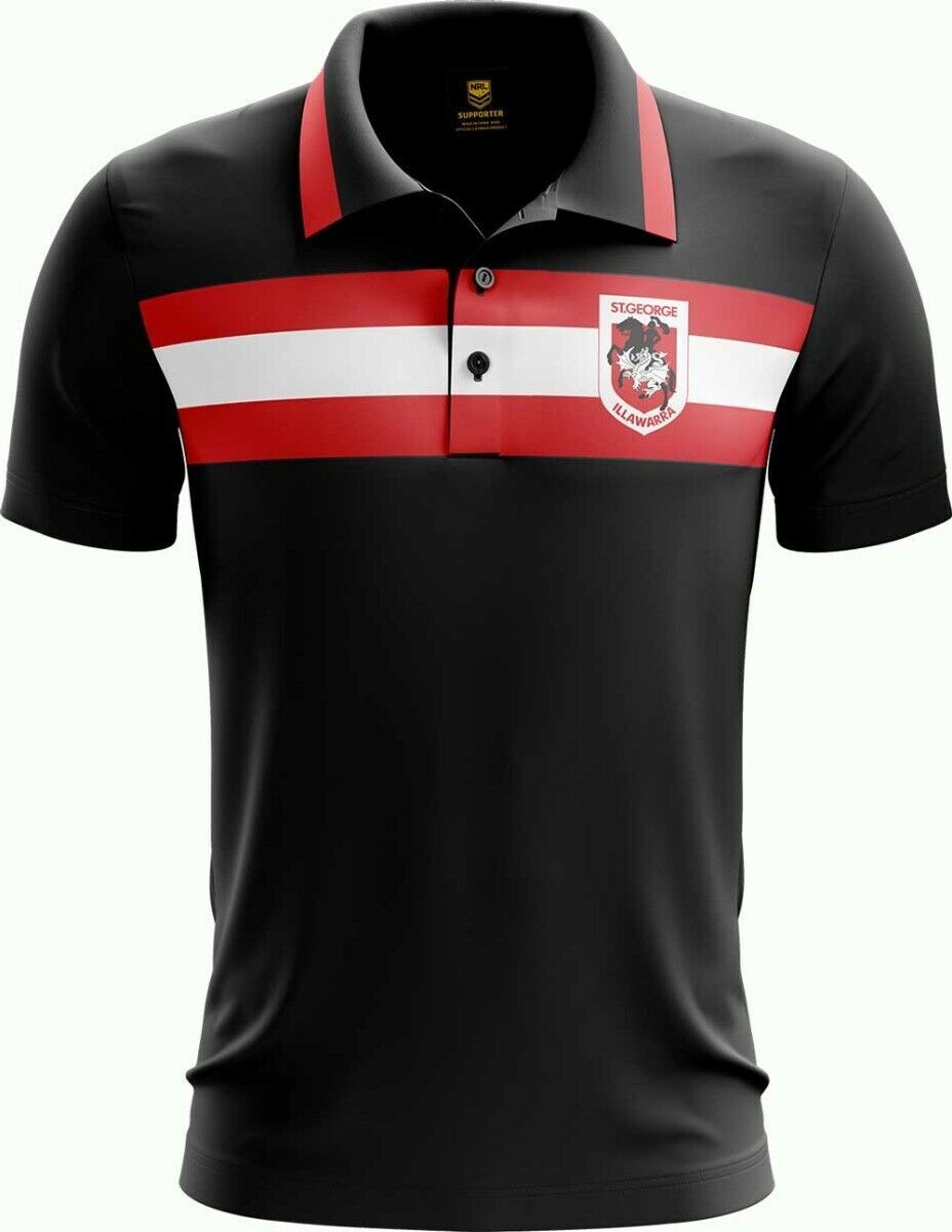 St George Illawarra Dragons NRL 2019 Advantage Polo Shirt Sizes S-5XL! W19 - Picture 8 of 43